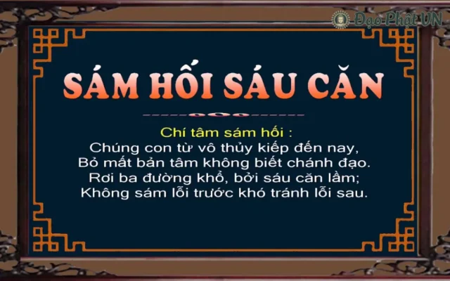 Kinh Sám Hối Sáu Căn